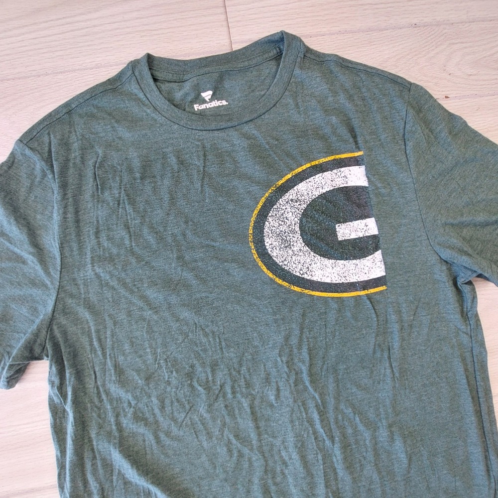 Green Bay Packers T-Shirt Mens XL Green NFL Football Athletic Fanatics‎ Sports